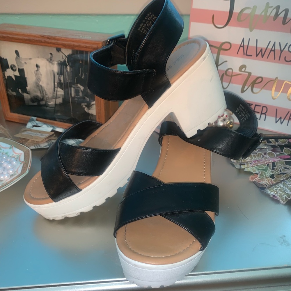 Call it spring black sandals!!